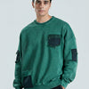 Patched Washed Swearshirt