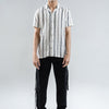 Woven Striped Button-Down Shirt