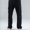 Straight Fit Cargo Denim