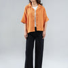Cotton Cellular Fabric Shirt