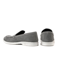 LP-01 Grey loafers with white sole - DeVogue