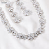 Floral Crystal Necklace Set
