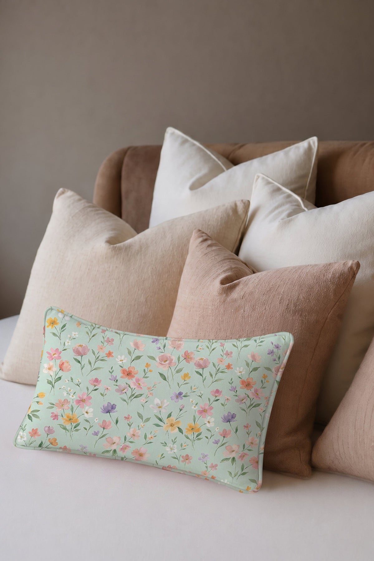 Floral Cipher Percale Cushion Cover – view 6