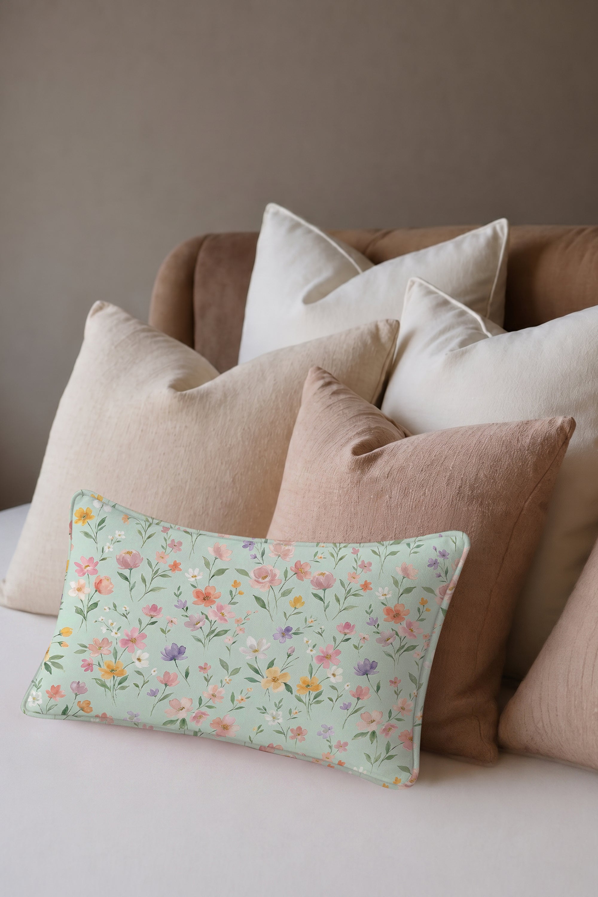 Floral Cipher Percale Cushion Cover – view 6