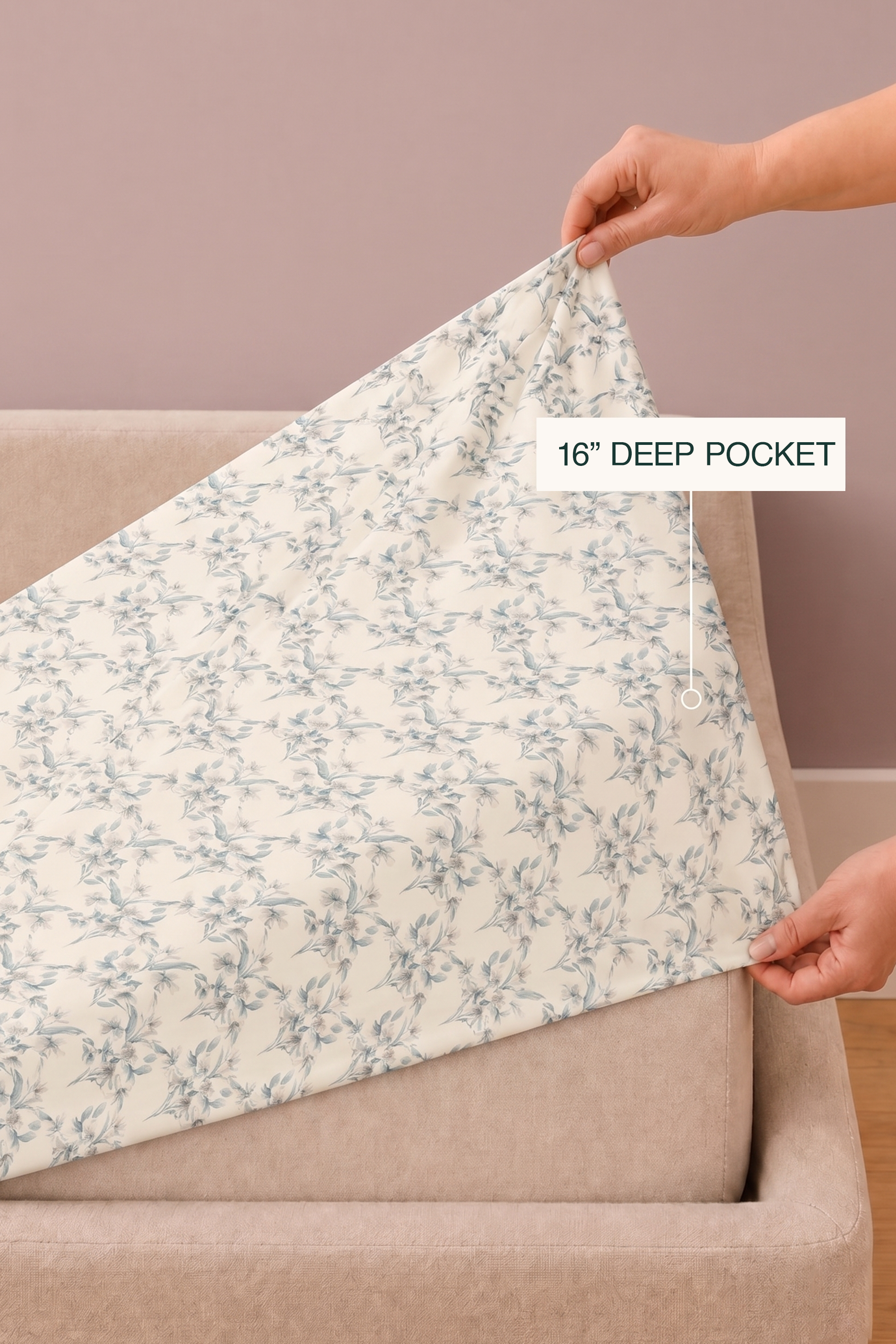 Foraged Flora Sateen Bed Sheet Set – view 7