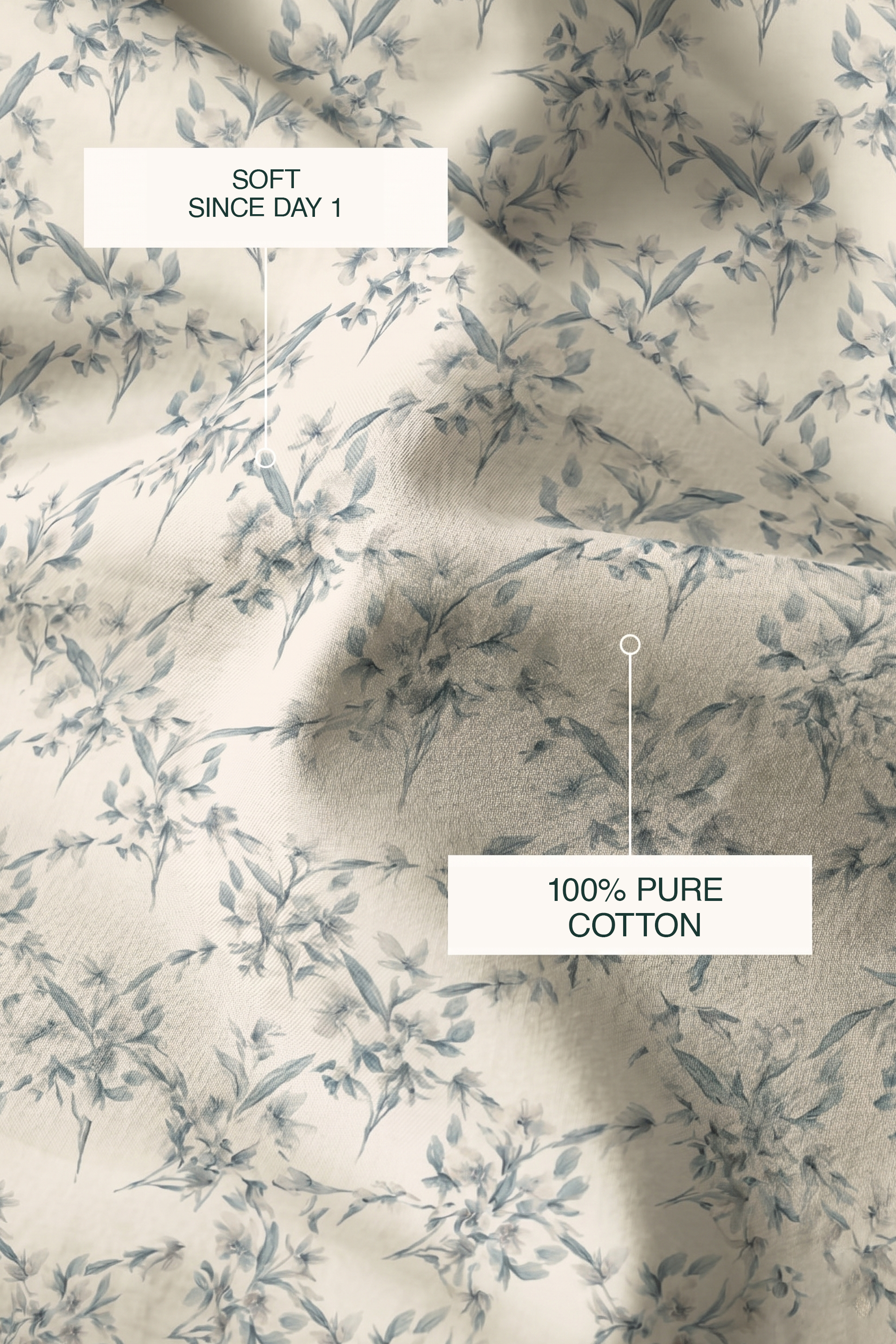 Foraged Flora Sateen Cushion Cover – view 3
