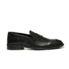 Black Cow Leather Formal Loafer Style In Rubber Sole