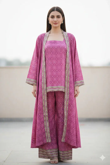 Safwa | Blush Charm – 2PC Printed Lawn Ready to Wear (P000707) - Mmall