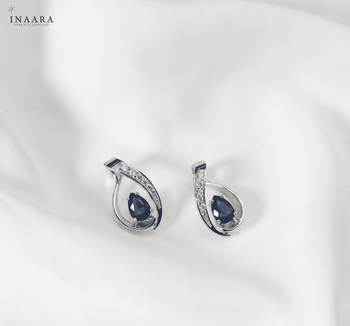 Teardrop Earrings - Blue