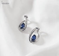 Teardrop Earrings - Blue