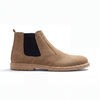 8017-Cream Suede Chelsea Boots