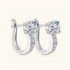 Women Earrings 925 Sterling Silver Moissanite Diamond Hoop Iced Out Moissanite Hoop Earrings