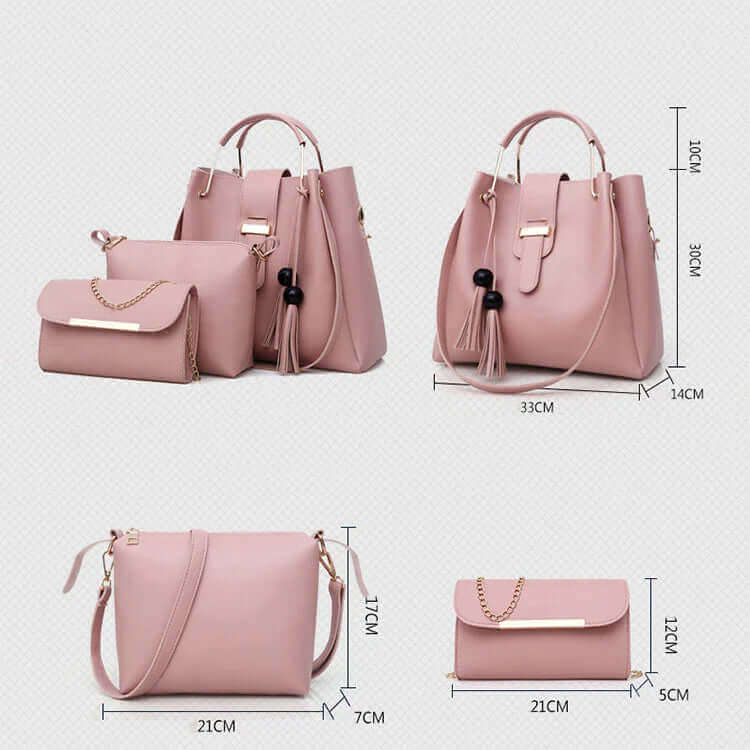 Alexa 3 Pcs Pink women's crossbody bag in pink by Bag X