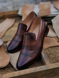 2016-Brown Cow Leather Chain Formal Style - DeVogue