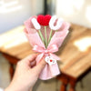 I Love You Mini Crochet Bouquet – Handmade Valentine Gift