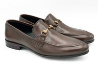 SKU:4001-Brown Cow Leather Formal Loafer Style - DeVogue