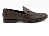 SKU:4001-Brown Cow Leather Formal Loafer Style - DeVogue