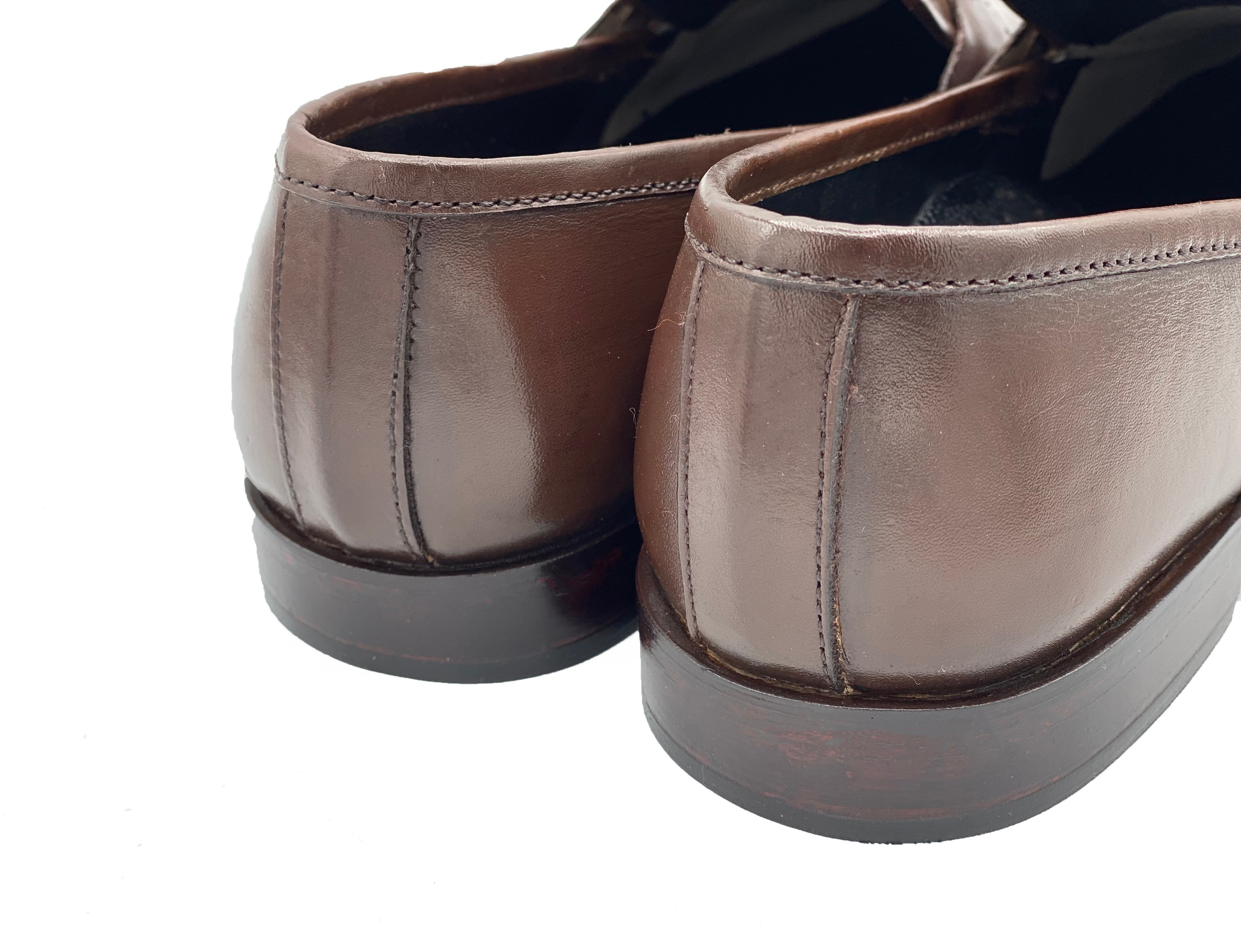 SKU:4001-Brown Cow Leather Formal Loafer Style - DeVogue
