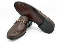SKU:4001-Brown Cow Leather Formal Loafer Style - DeVogue