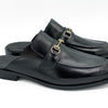 Black Mule Style Pure Cow Leather Shoes