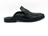 4044-Black Mule style Pure Cow Leather Shoes - DeVogue