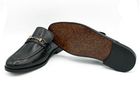 4044-Black Mule style Pure Cow Leather Shoes - DeVogue