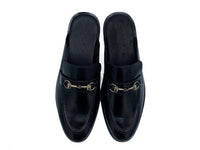 4044-Black Mule style Pure Cow Leather Shoes - DeVogue