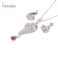 Precious Ruby Pendant Set