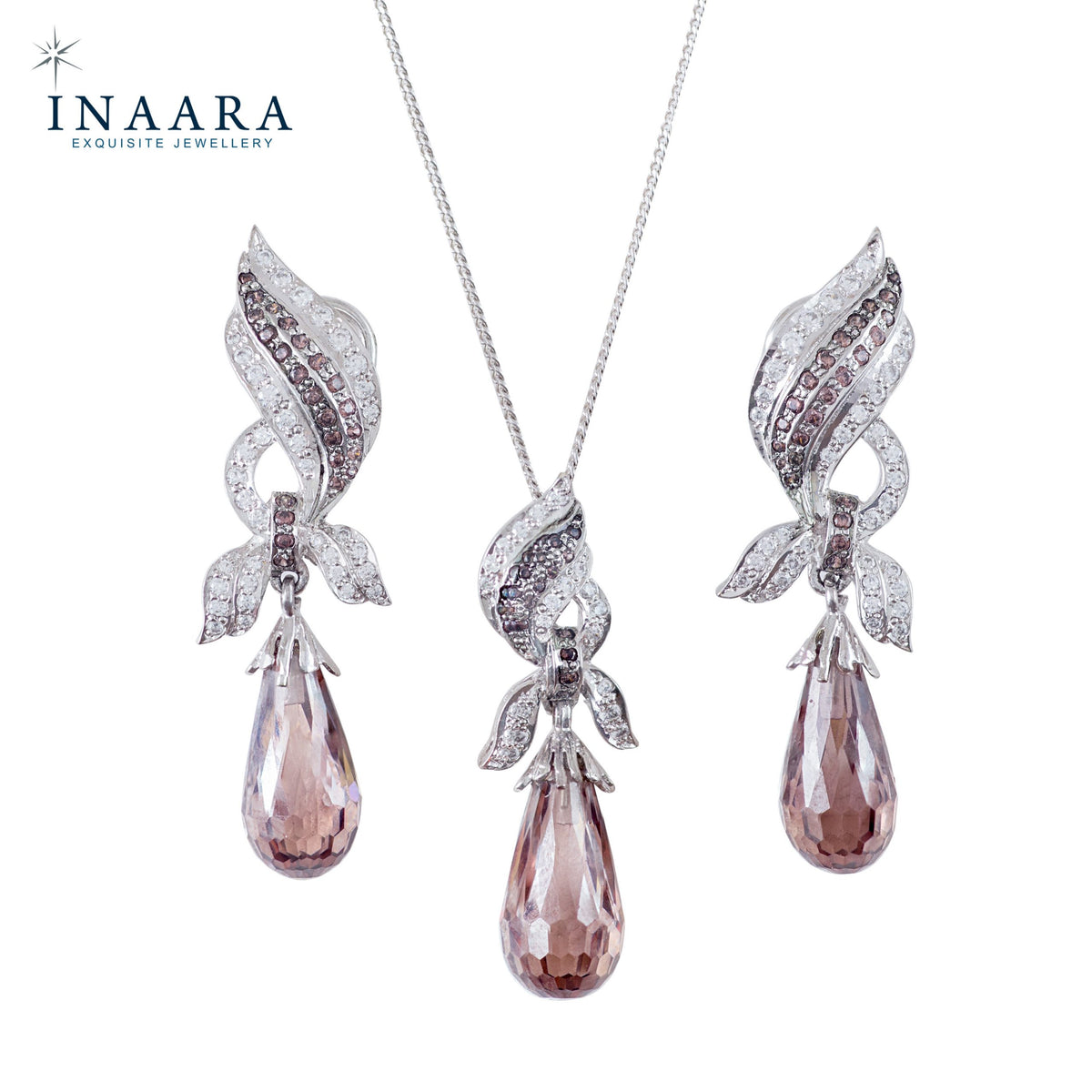 Leaf Drop Pendant Set