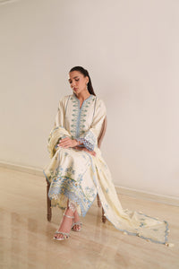 Ivory Suzani - Unstitched Luxury Lawn Suit – view 6