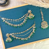 Crimson Beaded Heritage Tikka Sahara Kundan Earrings