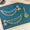 Champagne Gold Charm Tikka Sahara Kundan Earrings