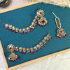 Onyx Black Majesty Tikka Sahara Kundan Earrings
