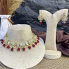 Regal Pebble-Cut Filigree Kundan Necklaces