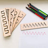 Kids Wooden Scale Writing Stencils For Writing Skills [Mf-108]