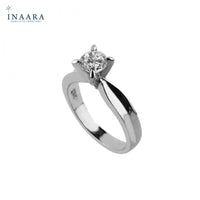 Curved Solitaire Ring