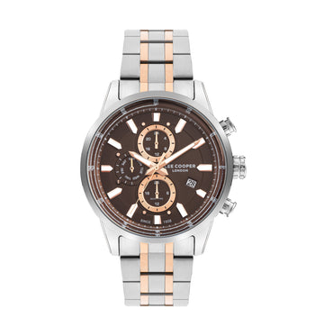 Lee Cooper - LC07836.540 - Men's Super Silver/Rose Gold Multifunction Watch - Nizam Watch House