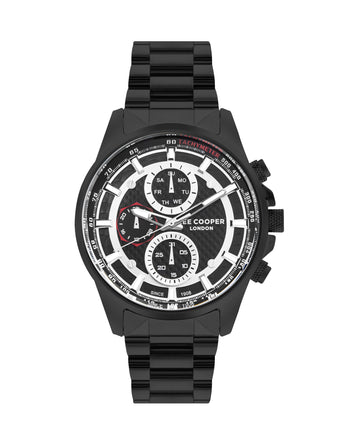 Lee Cooper - LC07852.650 - Men's Super Black Multifunction Watch - Nizam Watch House
