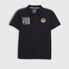 Slogan Print Polo Shirt