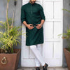 Green Cotton Casual Kurta