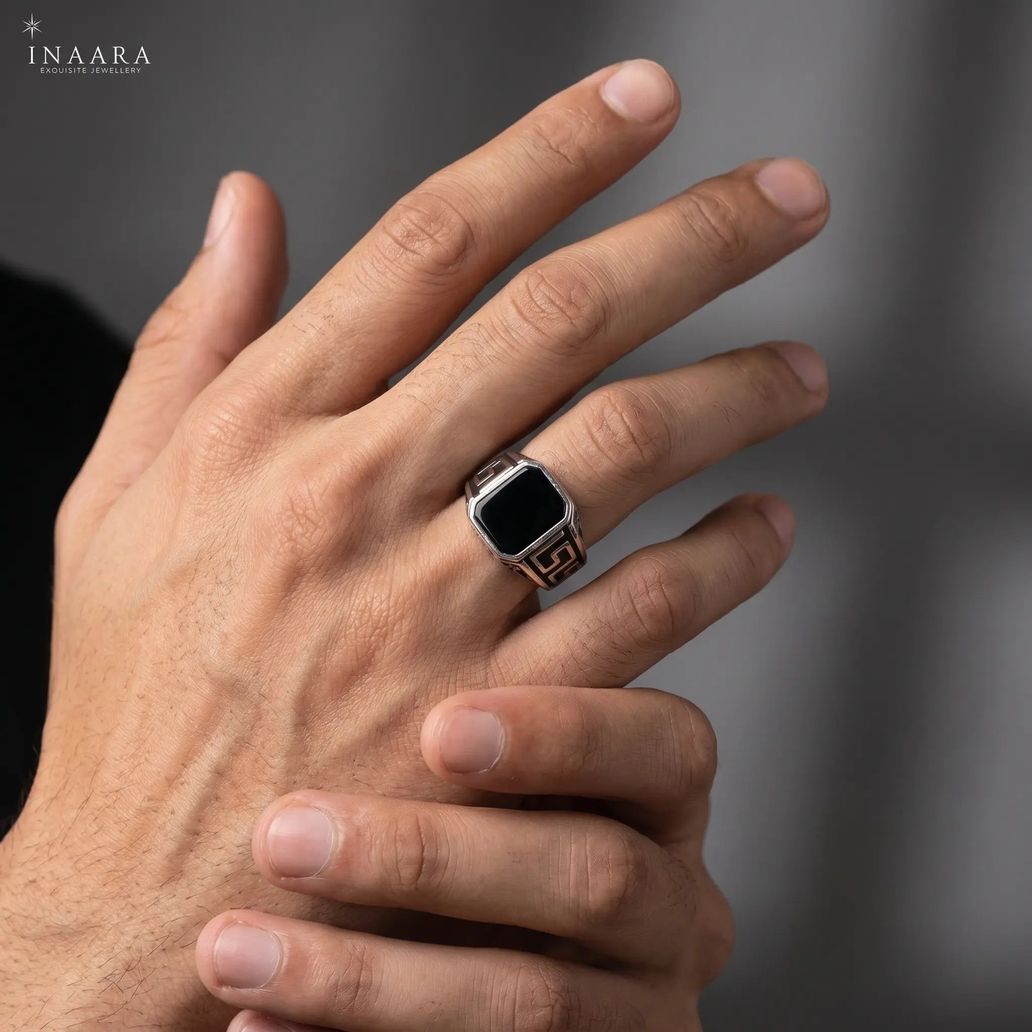 Onyx Maze Ring
