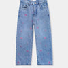 Girls Embroidered Denim