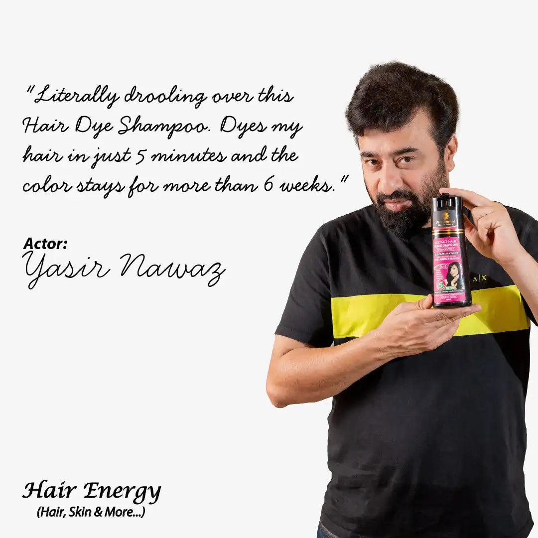 INSTANT HAIR COLORING SHAMPOO + CONDITIONER (BLACK COLOUR ) (7610588037379)