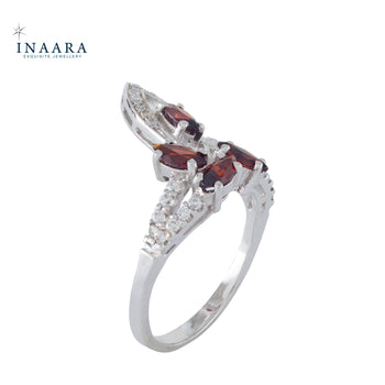 Quadruple Garnet Ring