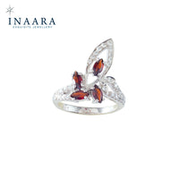 Quadruple Garnet Ring