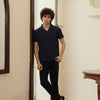 Textured Print Polo