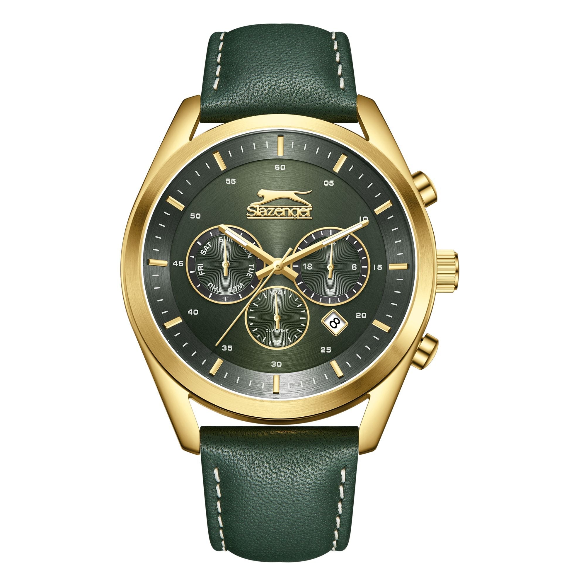Slazenger SL.9.2395.2.06 Quartz Multifunction Leather Strap Men Watch - Nizam Watch House