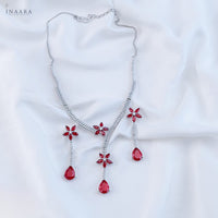 Scarlet Petal Necklace Set
