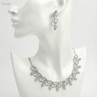 Shimmer Leaf Necklace Set