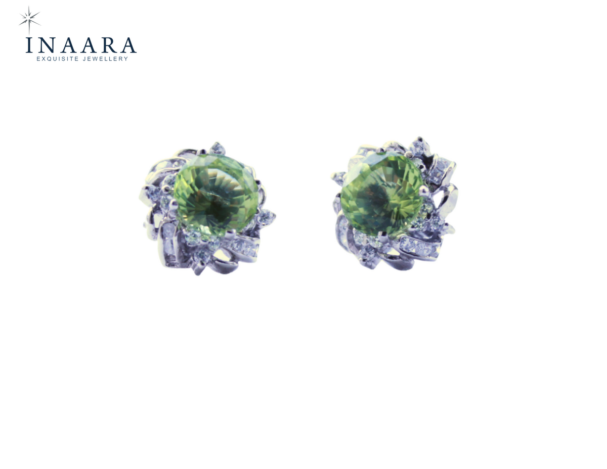 Synthetic Peridot Earrings